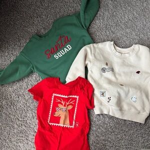 Cat & Jack Green 'Santa Squad' Kids Sweatshirt